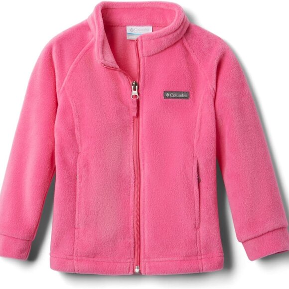 Chic Baby Girl's 3T Fleece Jacket in Pink Ice - Warm & Cozy for Winter Fun - Picture 1 of 8